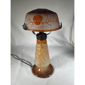 Charles Schneider - French Glass, Era Daum Galle Table Lamp, Art Deco