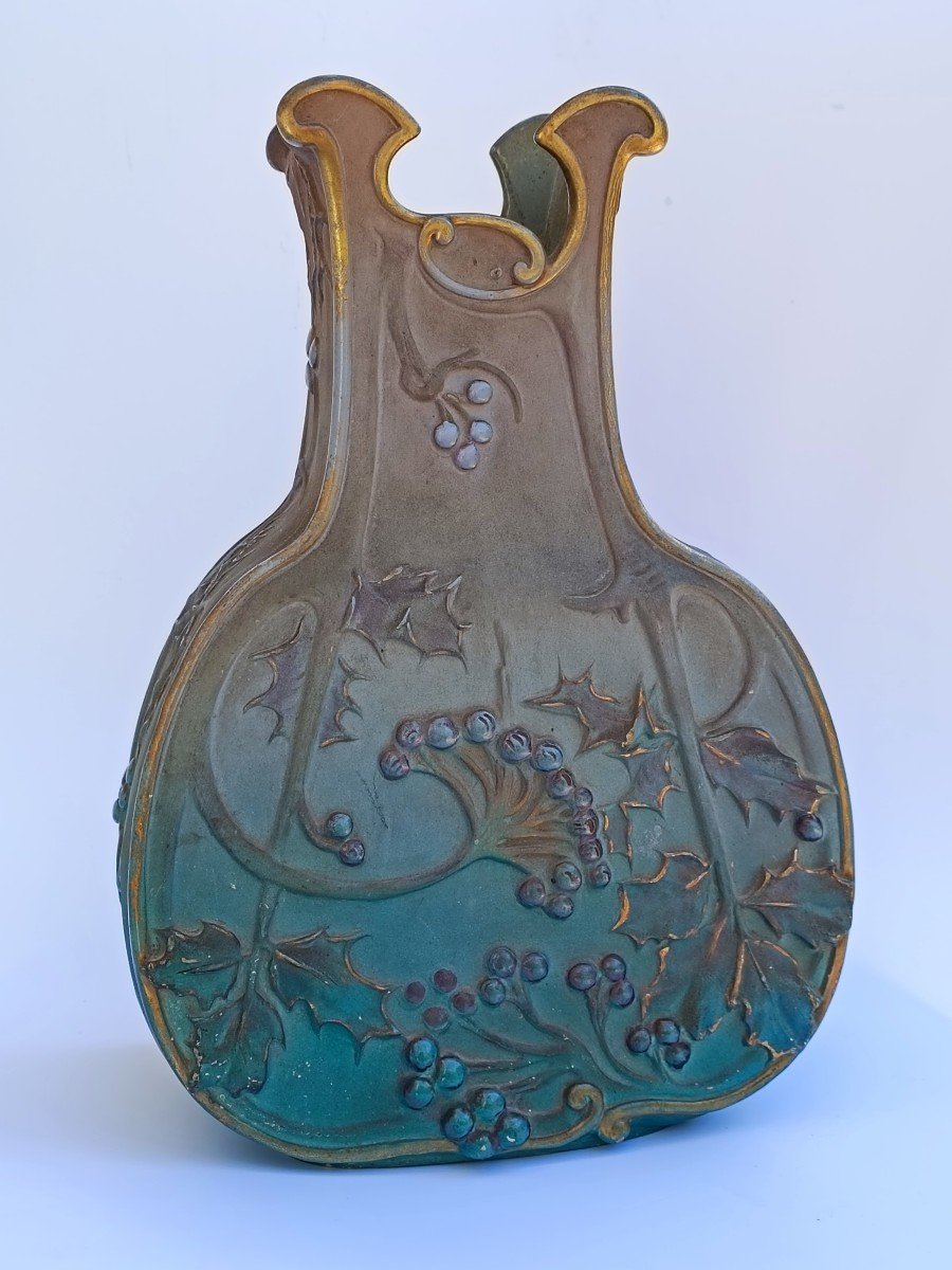 Art Nouveau Vase Alexandre-mathurin Peche (1872-1957) Ceramics Charenton-photo-8