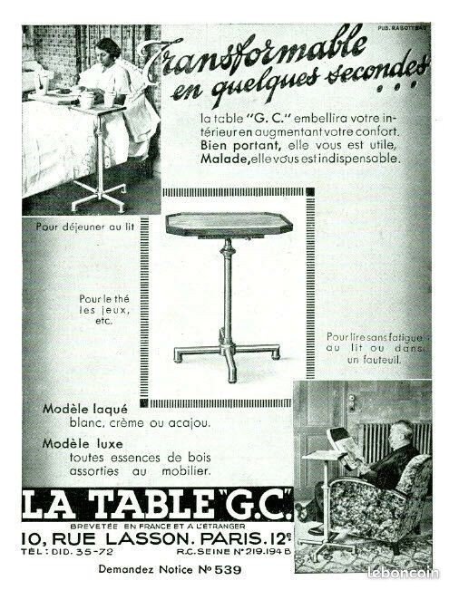 Table Type Caruelle, 1900, Set De 2-photo-2