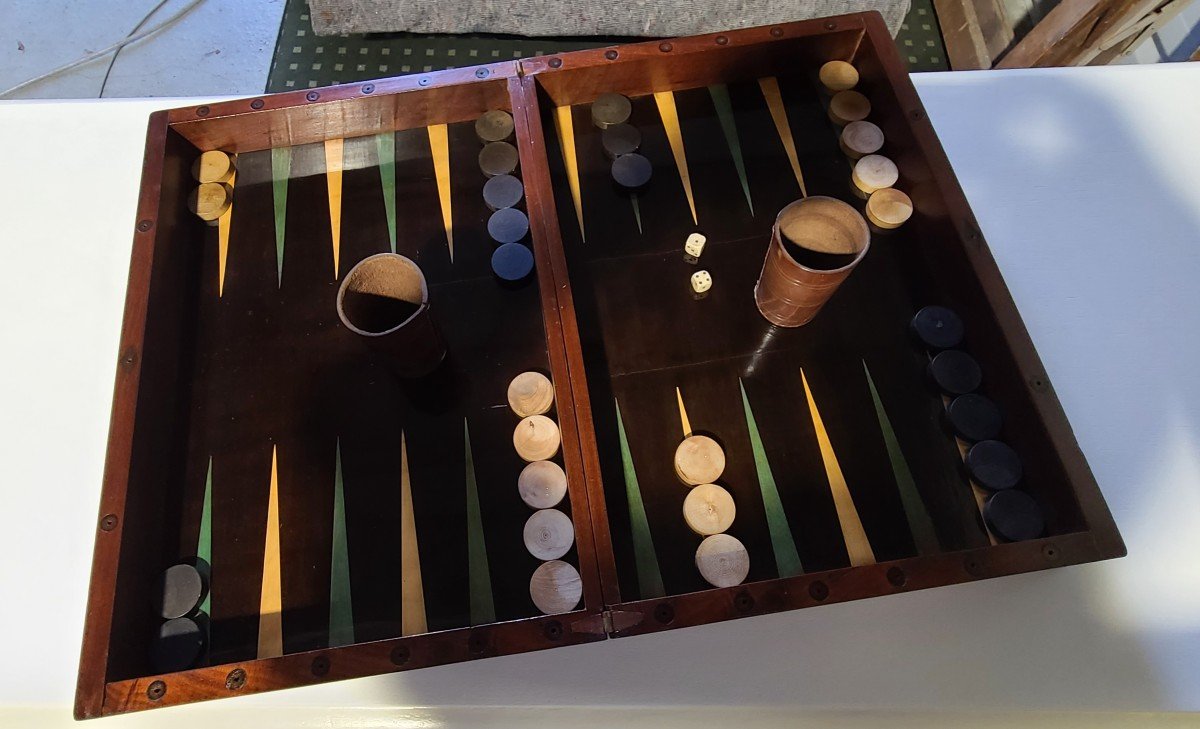 Backgammon en Acajou De Cuba
