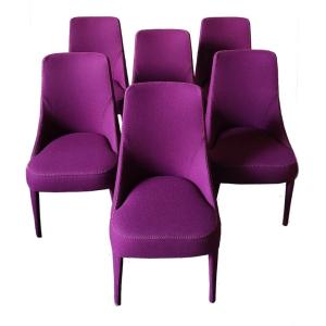 6 Febo Chairs By Antonio Citterio For Maxalto