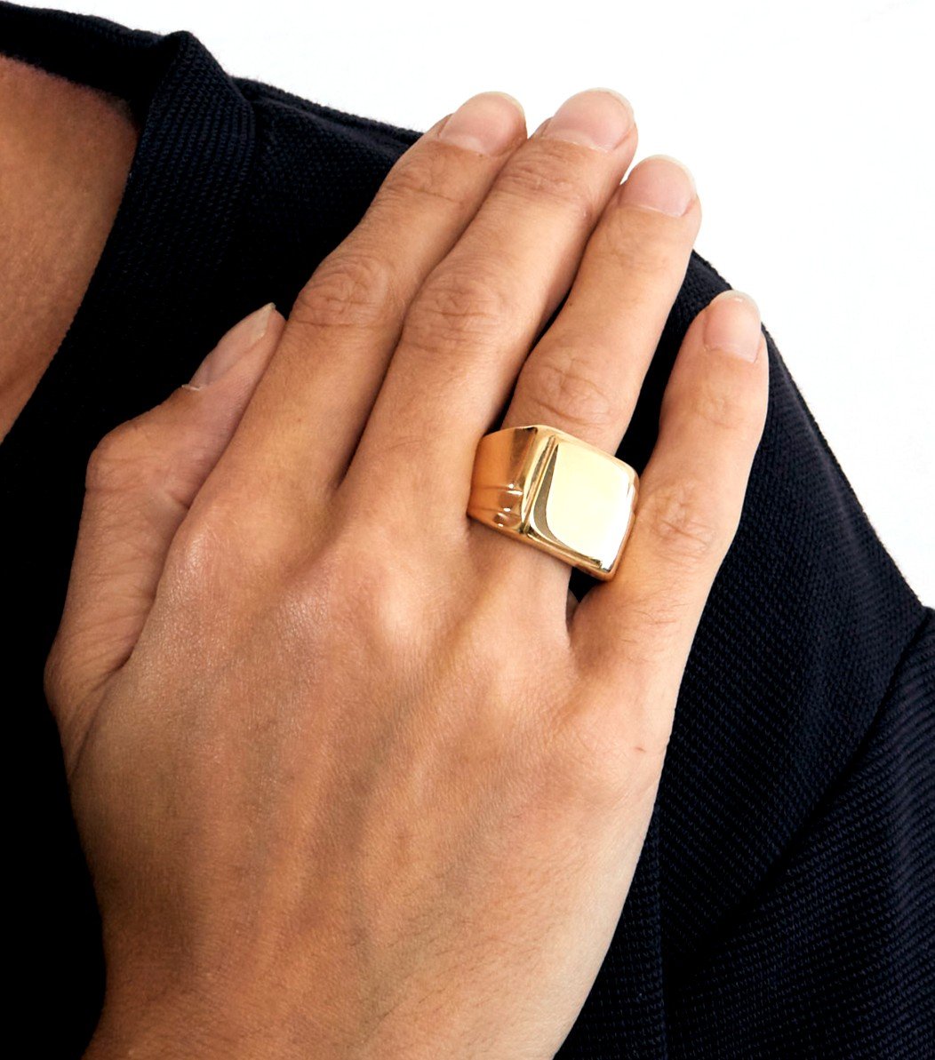 Solid Gold Signet Ring-photo-1