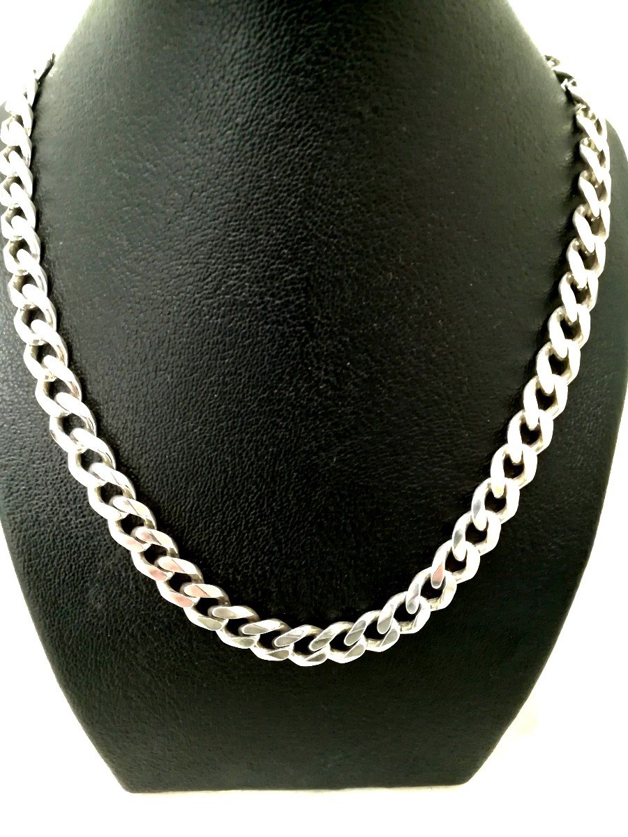 Collier Argent Maille Gourmette-photo-3