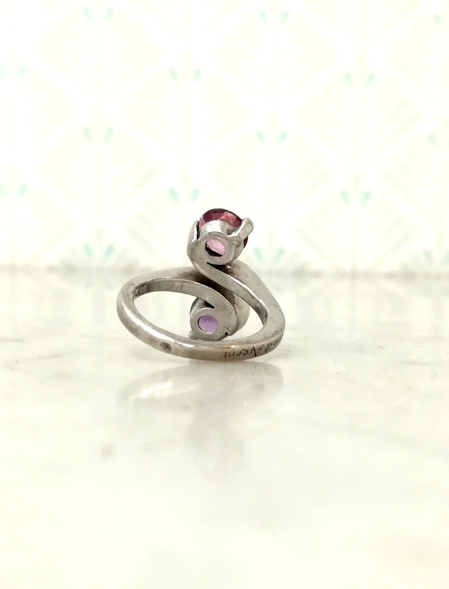 You And Me Ring Silver Amethyst Topaz-photo-3