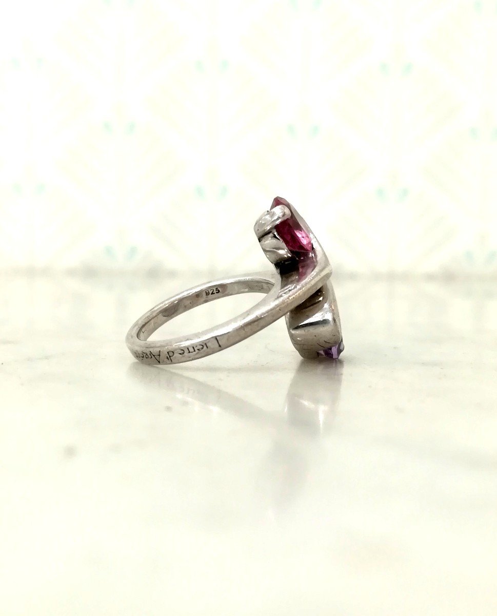 You And Me Ring Silver Amethyst Topaz-photo-4