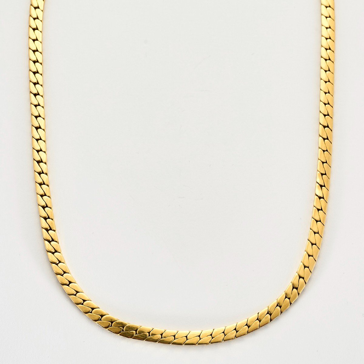 Flat Curb Chain Necklace-photo-2