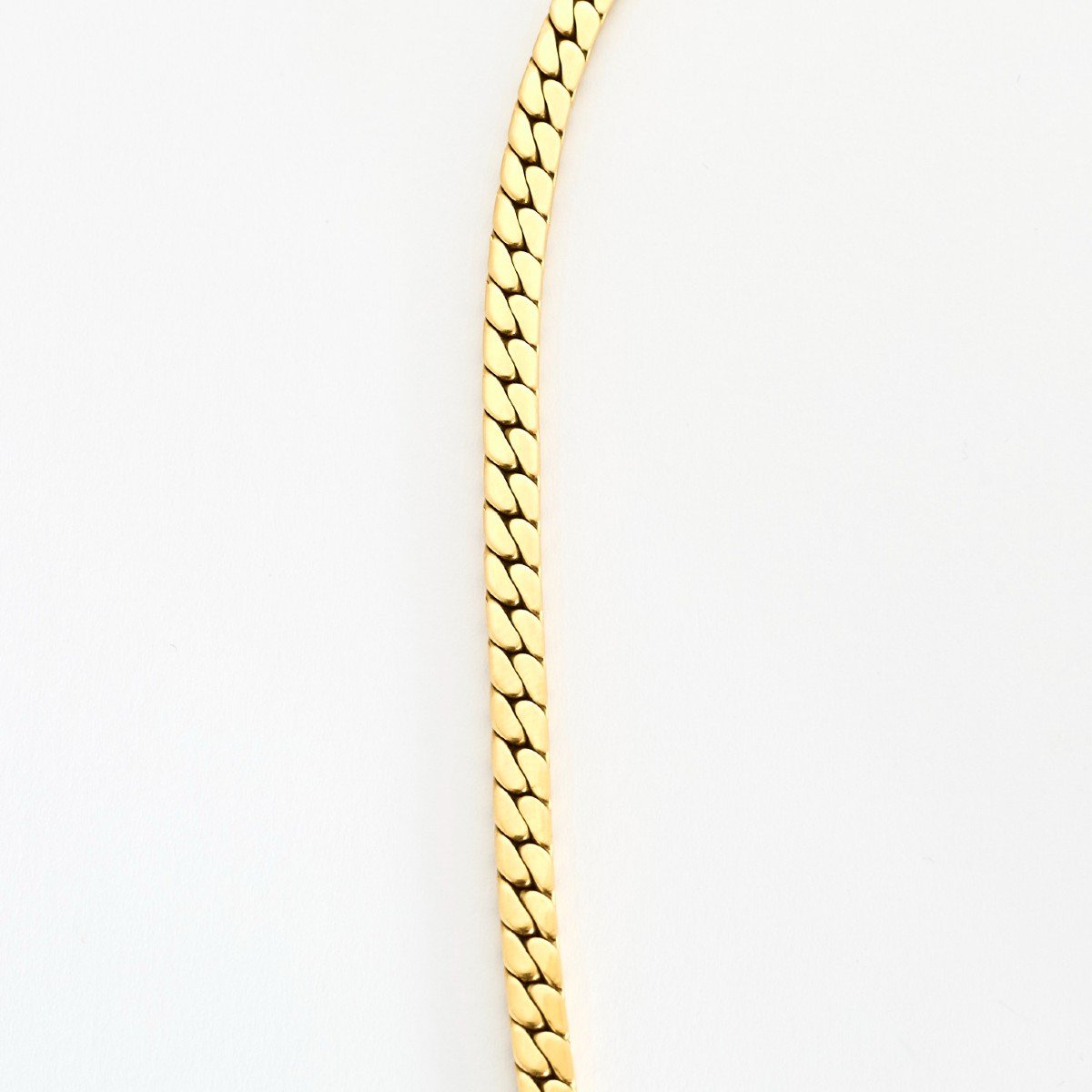 Flat Curb Chain Necklace-photo-3