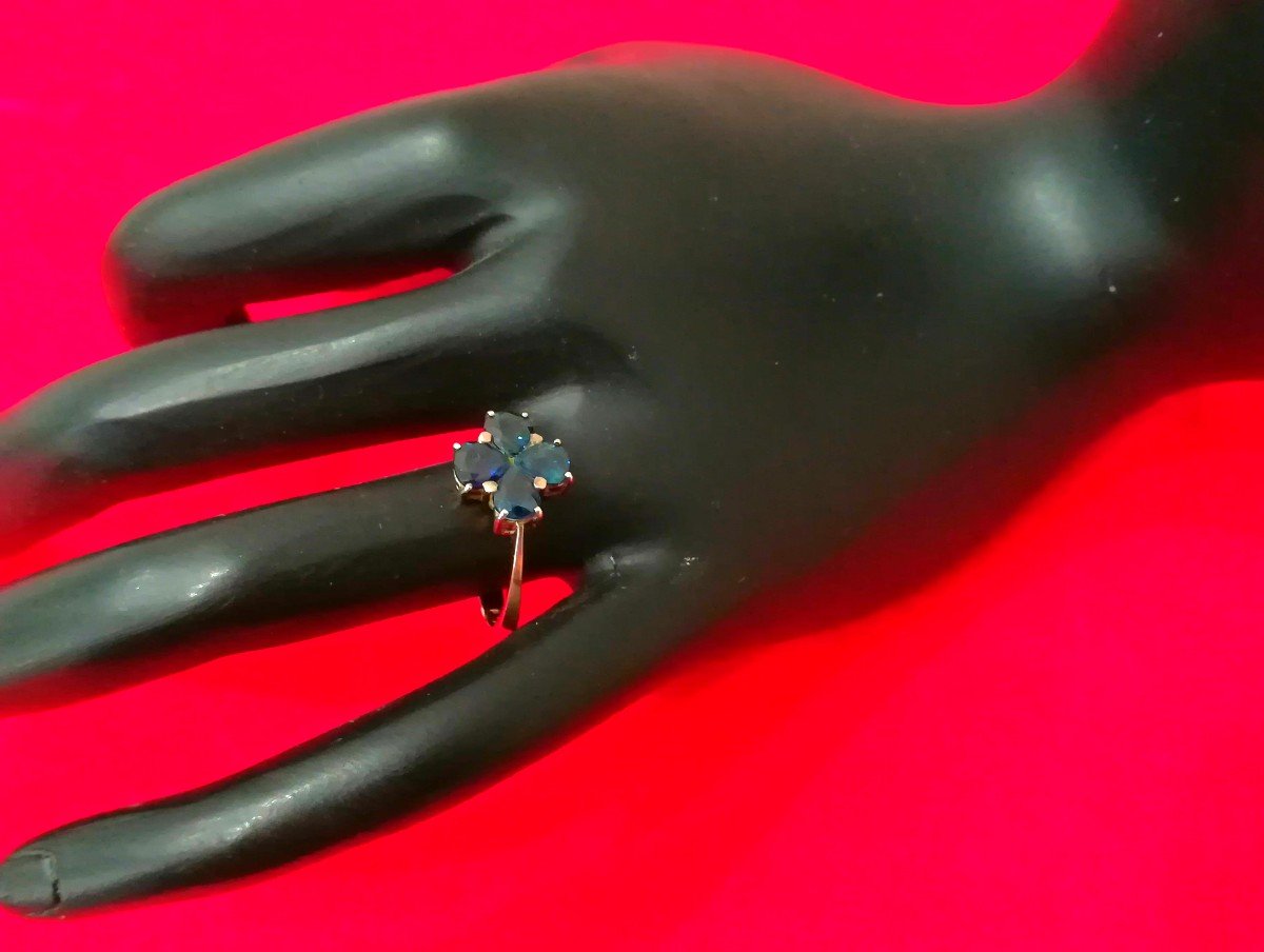 Sapphire Clover Ring-photo-2