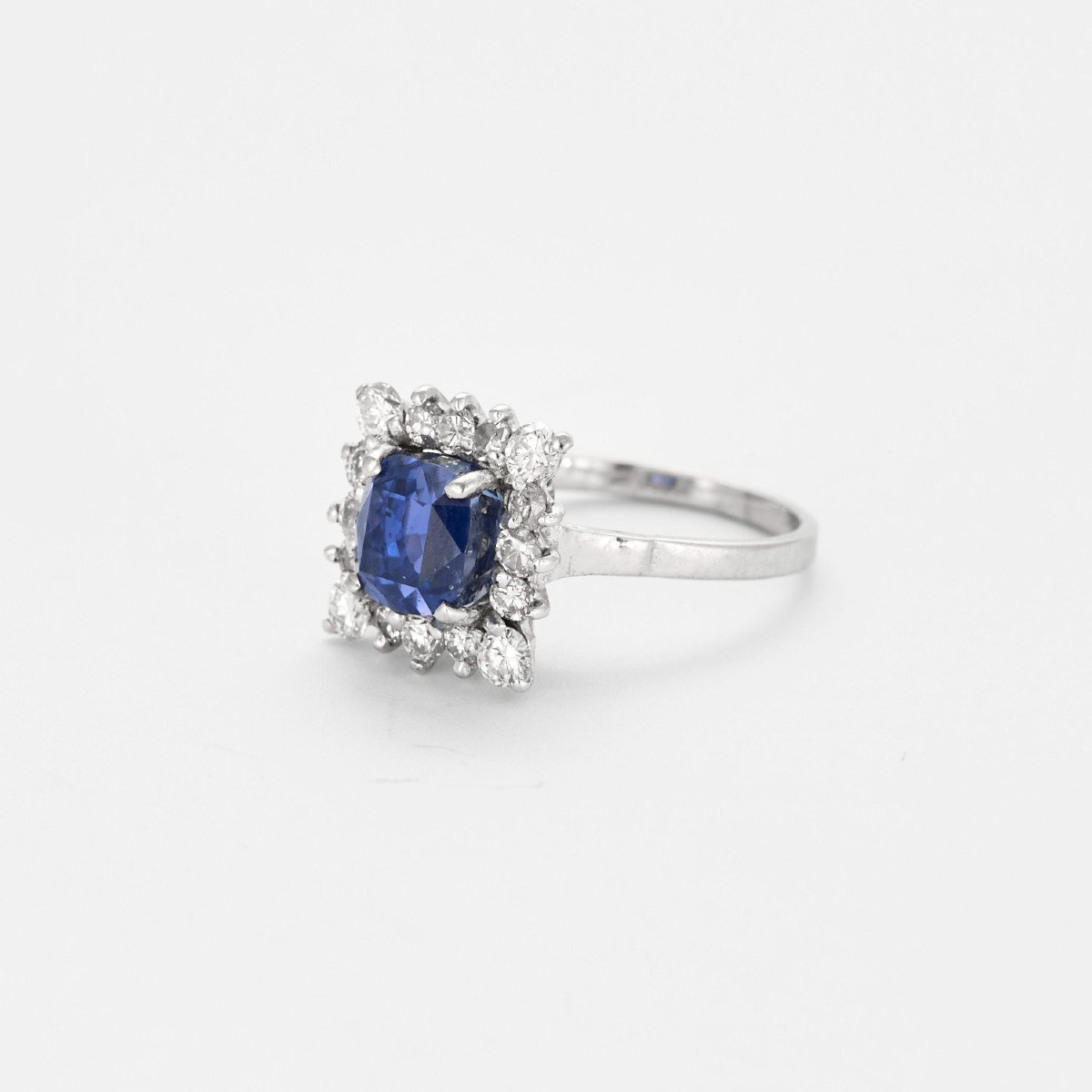 Marguerite Sapphire Diamond Ring-photo-2