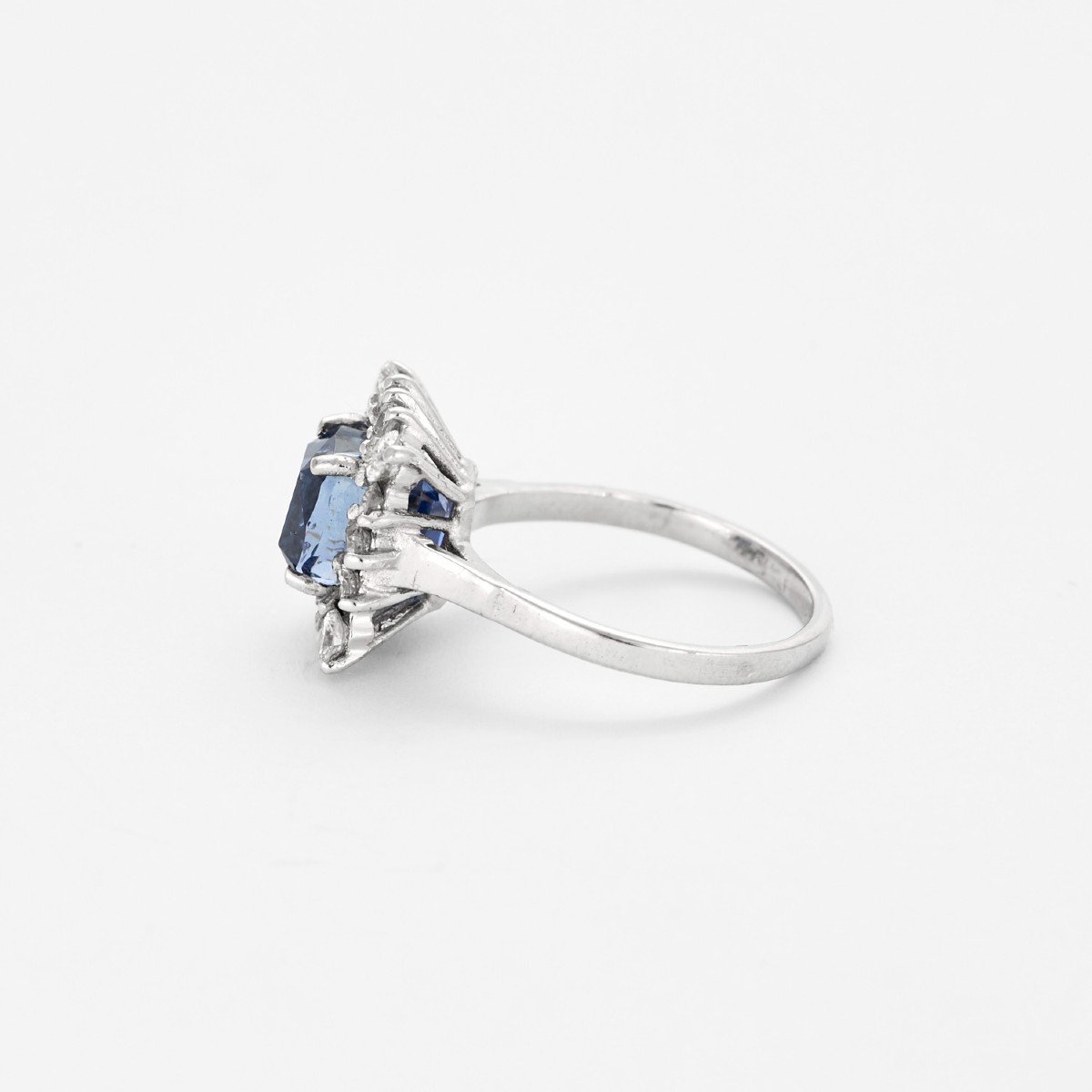 Marguerite Sapphire Diamond Ring-photo-3