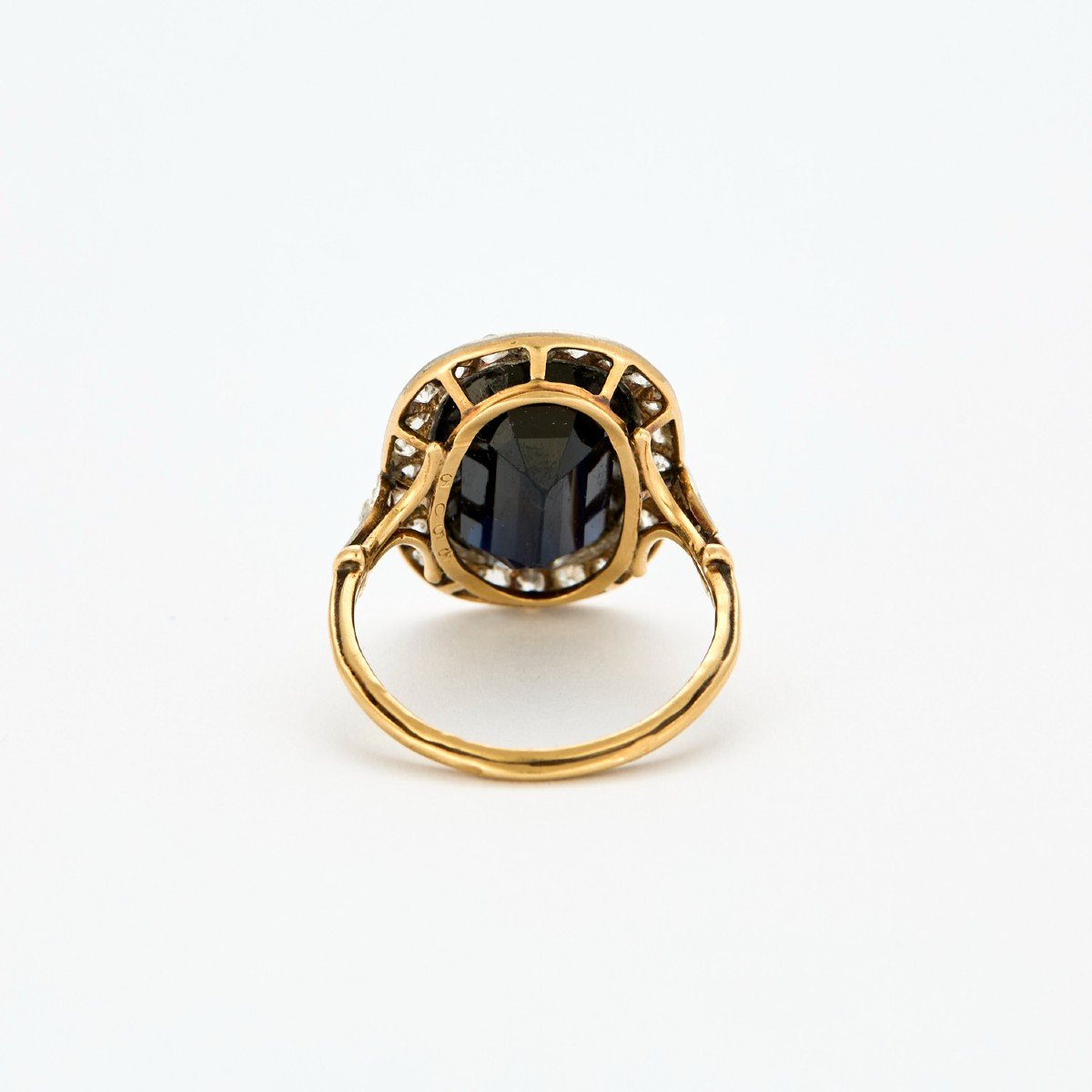 Pompadour Art Deco Sapphire Ring-photo-1