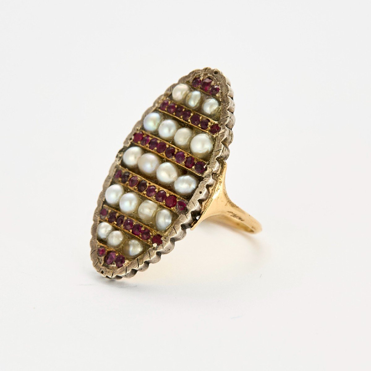 Marquise Ruby Pearl Ring-photo-2