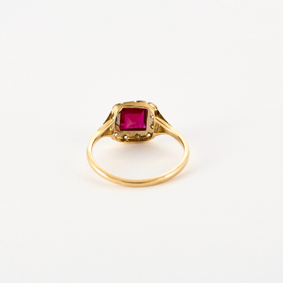 Antique 2 Gold Diamond Ring-photo-1