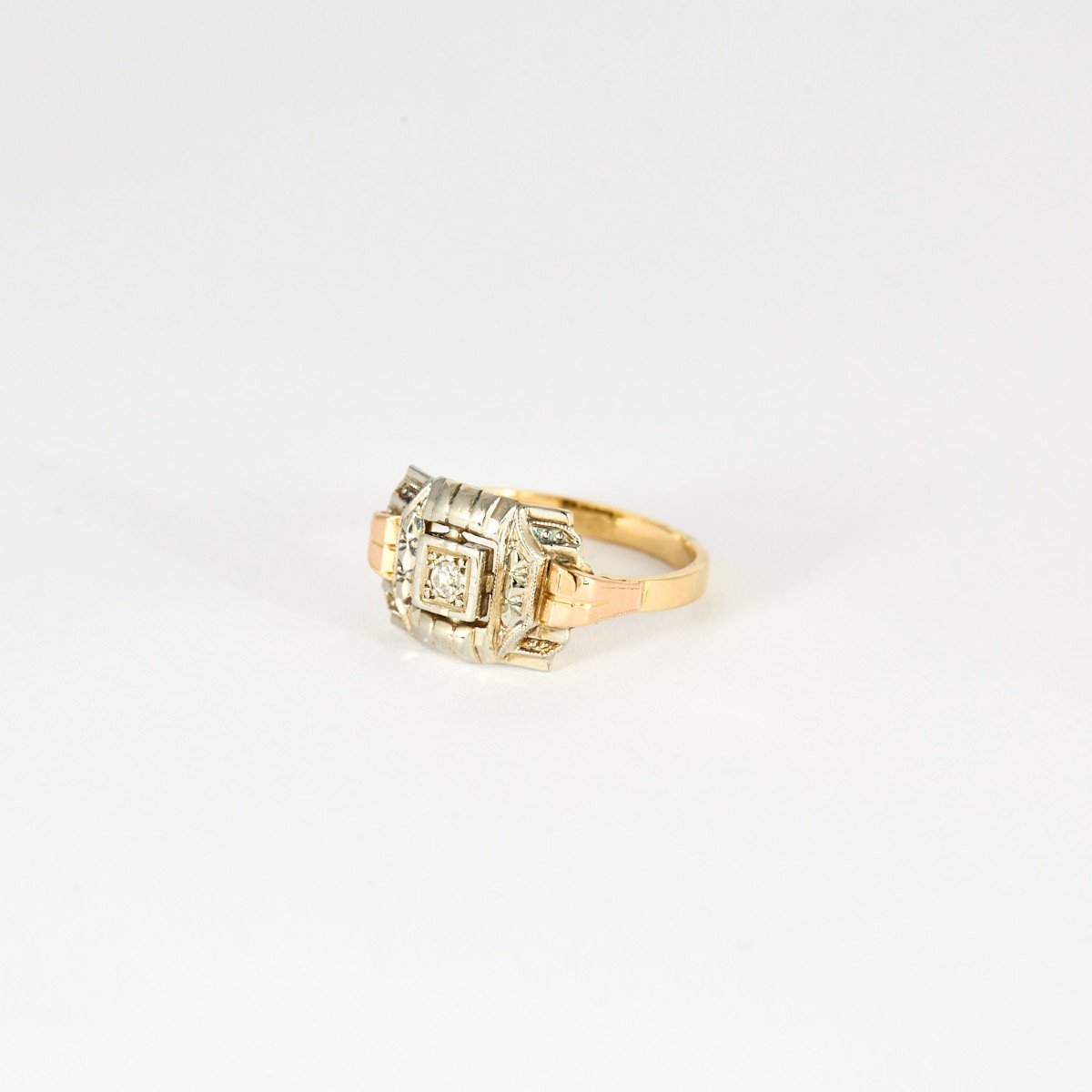 Tank Diamond Ring 2 Golds-photo-2