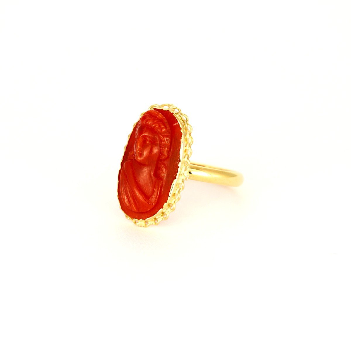 Coral Cameo Ring-photo-2