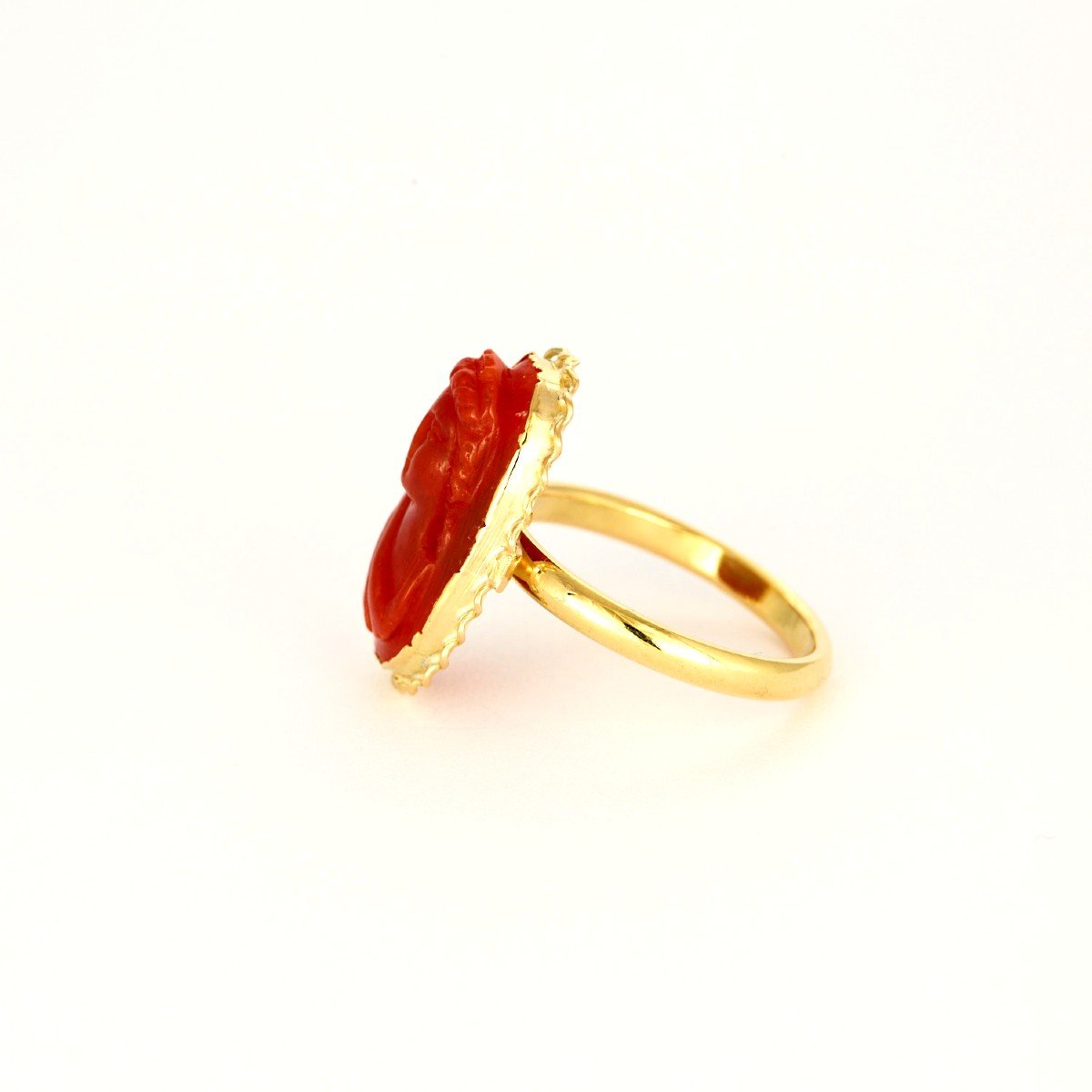 Coral Cameo Ring-photo-3