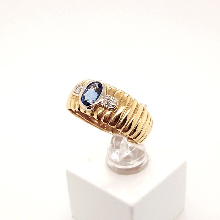 Godron Sapphire Bangle Ring-photo-2