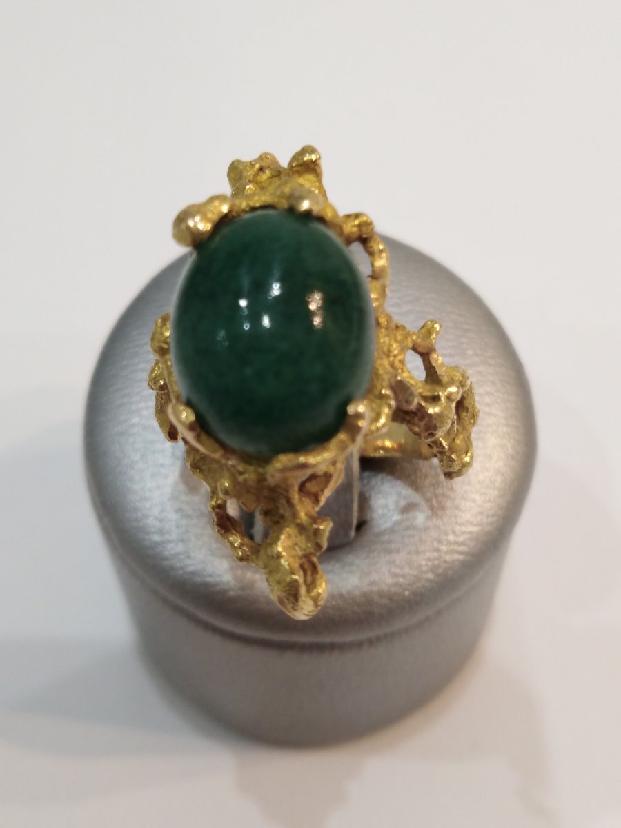 Bague Or Jaune Aventurine-photo-2