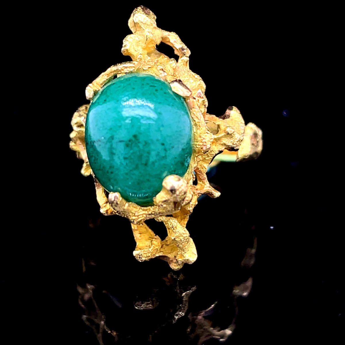 Bague Or Jaune Aventurine