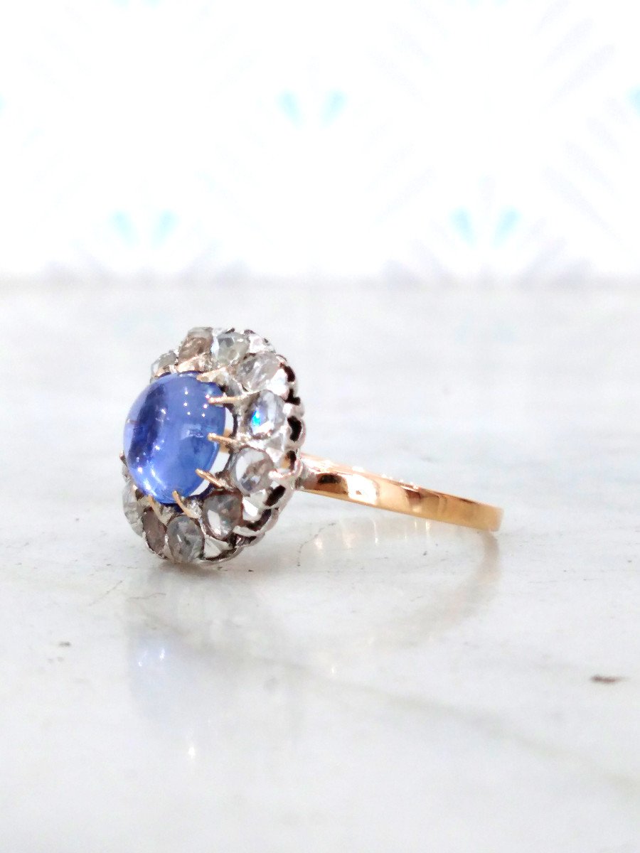 Pompadour Sapphire Diamond Ring-photo-2