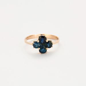 Sapphire Clover Ring