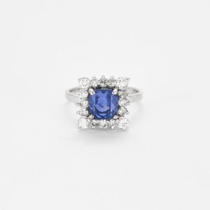 Bague Marguerite Saphir Diamants