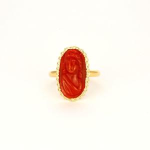 Bague Camée Corail