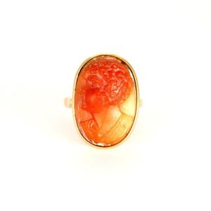 Coral Cameo Ring