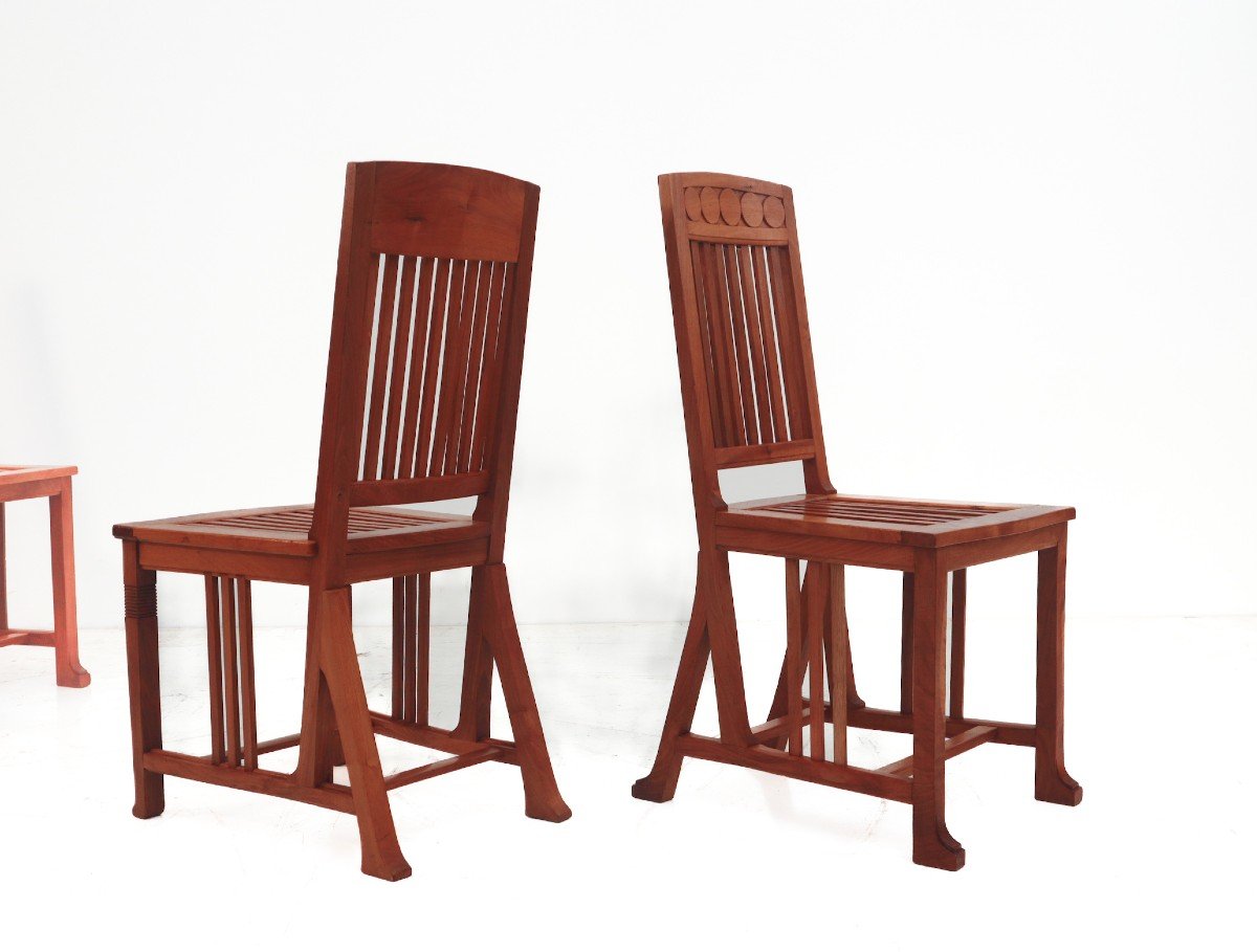 Set Of 4 Chairs Attributed To Victor Register  -photo-2