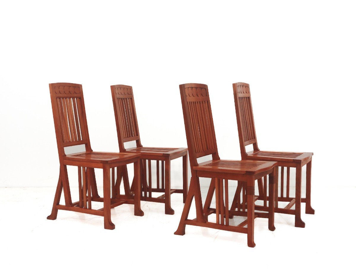 Set Of 4 Chairs Attributed To Victor Register  