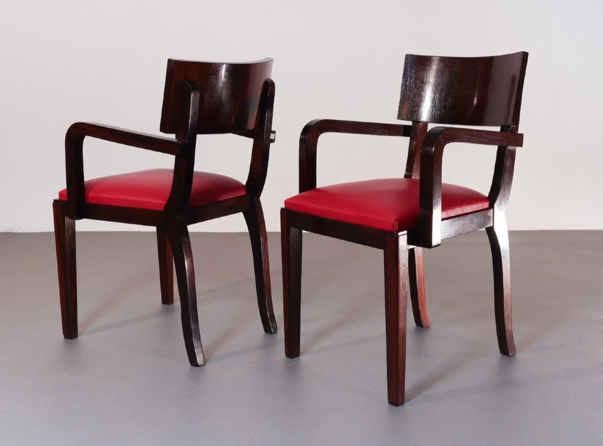 Pair Of Art Deco Bridges Armchairs 