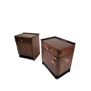 Pair Of Art Deco Bedside Tables 