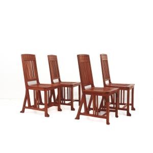 Set Of 4 Chairs Attributed To Victor Register  