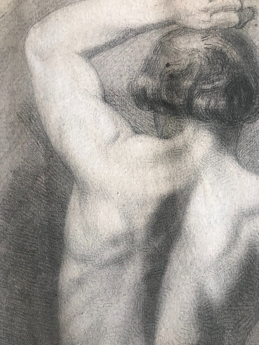 Drawing Of Academic Man - 1790 -1810 Academie Nude Mascolin - Italy Nude Academie France --photo-3