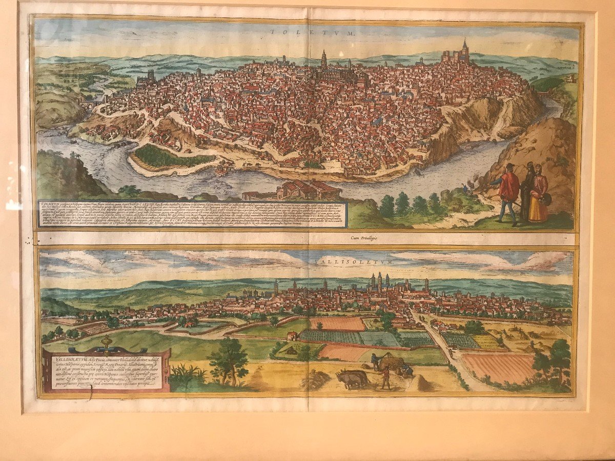 Toledo & Valladolid By Georg Braun & Frans Hogenberg. 1572-1624  - Espagne - Tolède