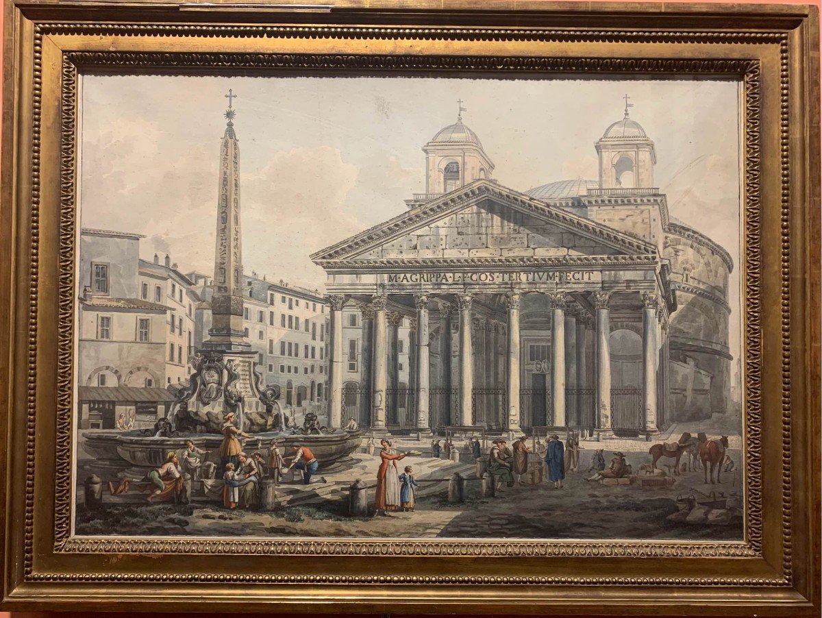 A.l. Ducros -g. Volpato - View Of The Pantheon In Rome - Italy Grand Tour Switzerland