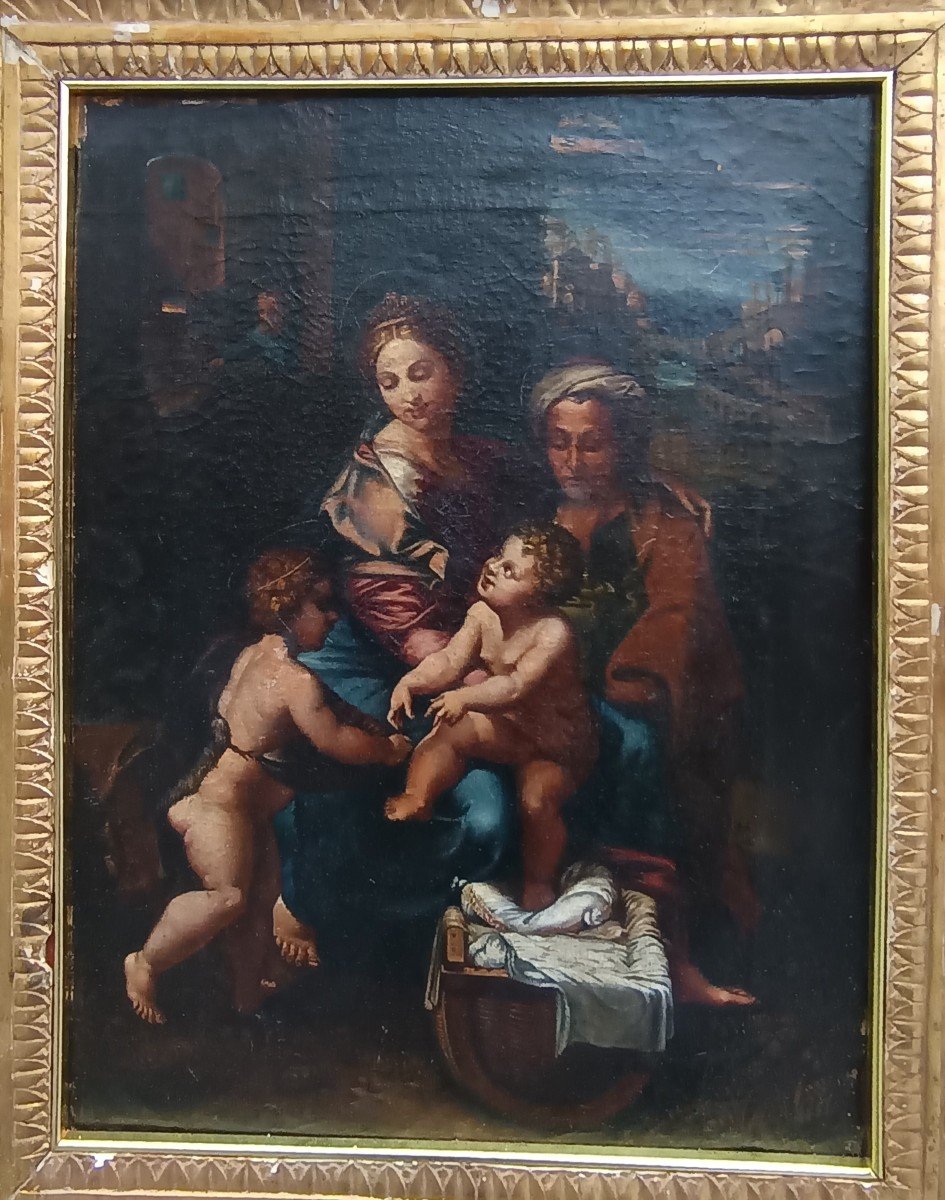 Beautiful Painting From The Early 19th Century From An Original By Raphael Called La Perla 