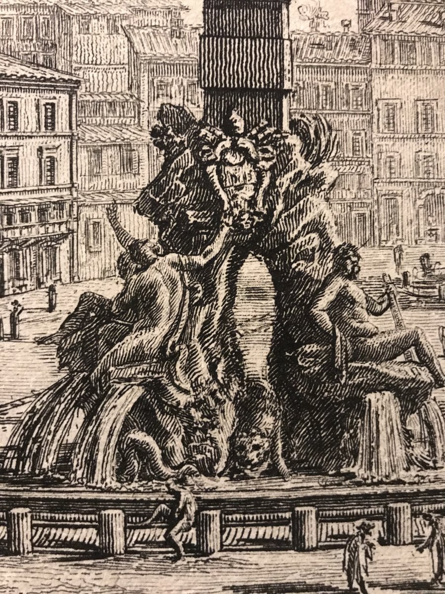 G.b. Piranesi- View Of Piazza Navona In Rome - Original Etching - First State-photo-1