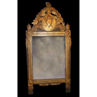 Miroir Louis XVI En Bois Doré