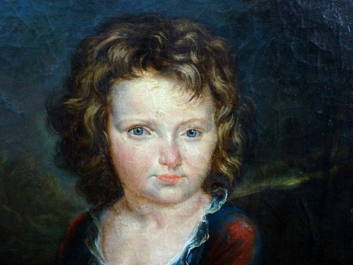 Portrait Of Young Girl French School From The XVIIth - XVIIIth Century Oil / Canvas-photo-1