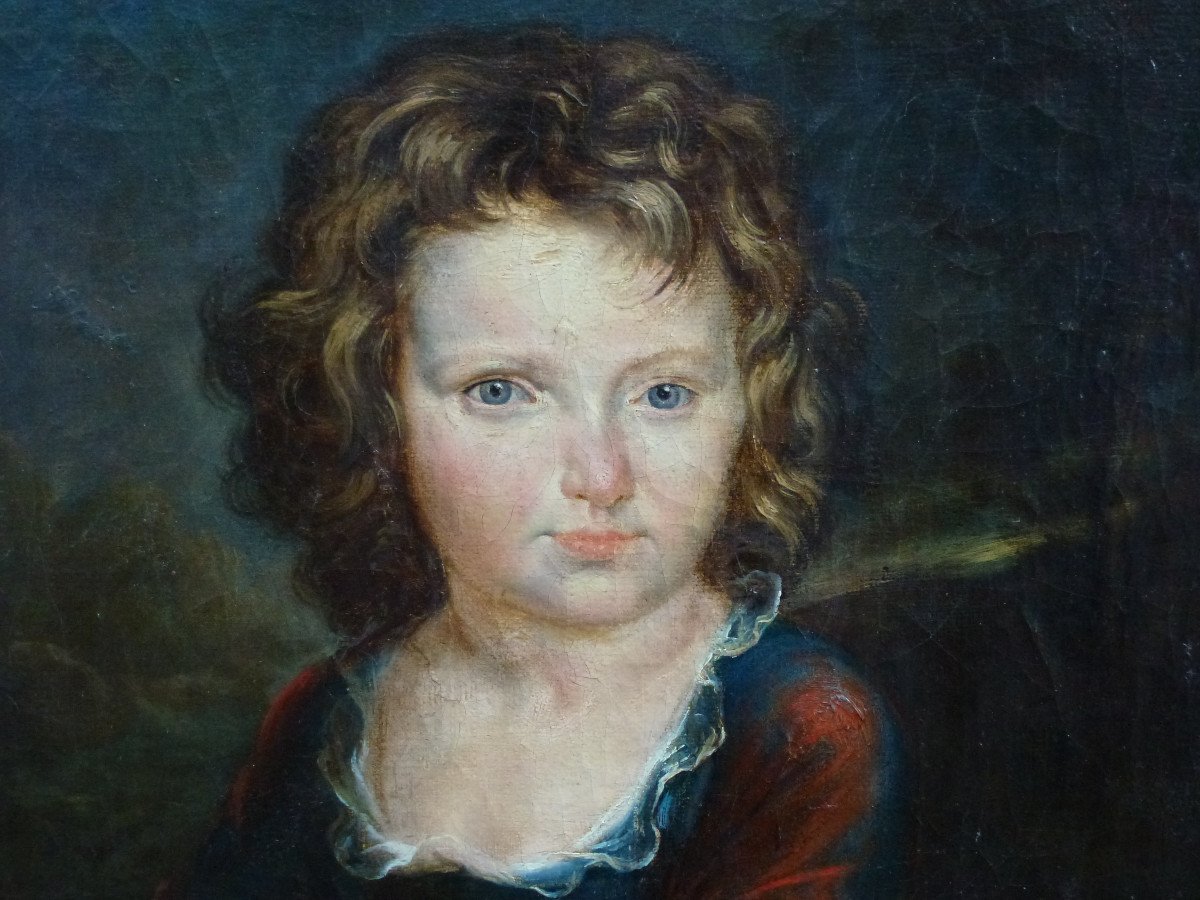 Portrait Of Young Girl French School From The XVIIth - XVIIIth Century Oil / Canvas-photo-5