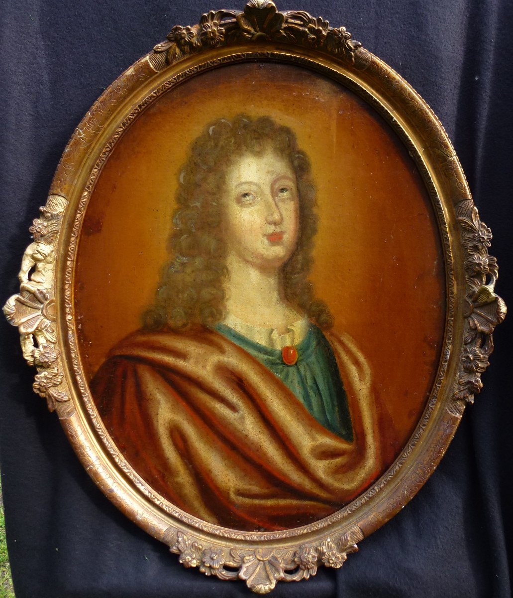 Portrait d'Homme Jésus Christ Huile/toile Du XVIIIème Siècle