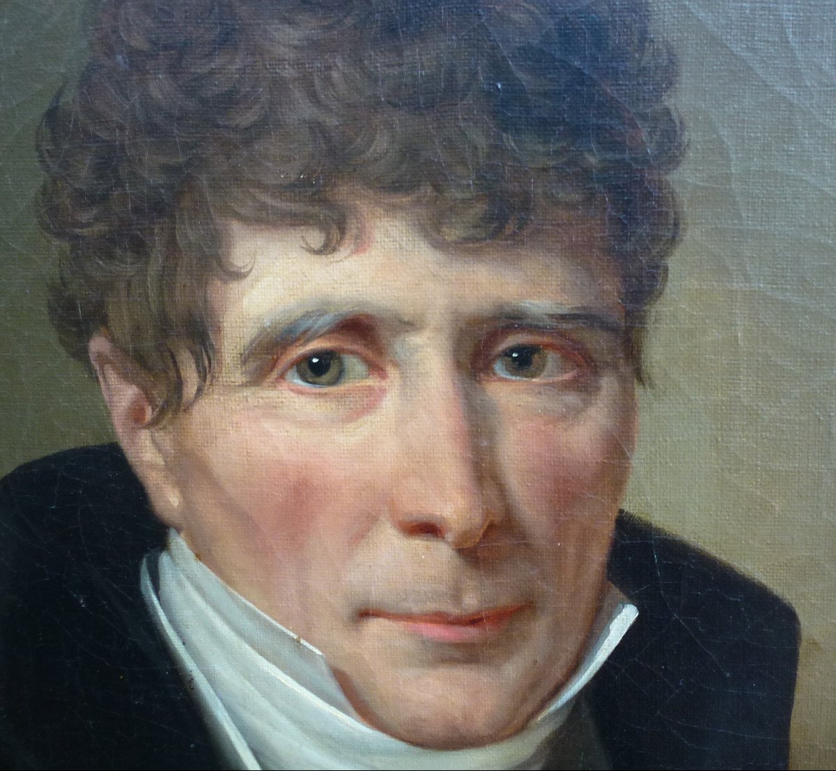 Portrait Of Man Joseph Sieyes French School Of The XIXth Century Oil / Canvas-photo-5
