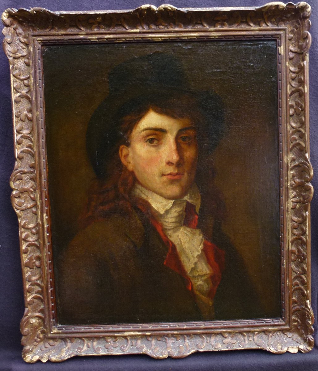 Portrait d'Homme Baron Antoine-jean Gros Huile/toile Début XIXème Siècle-photo-2