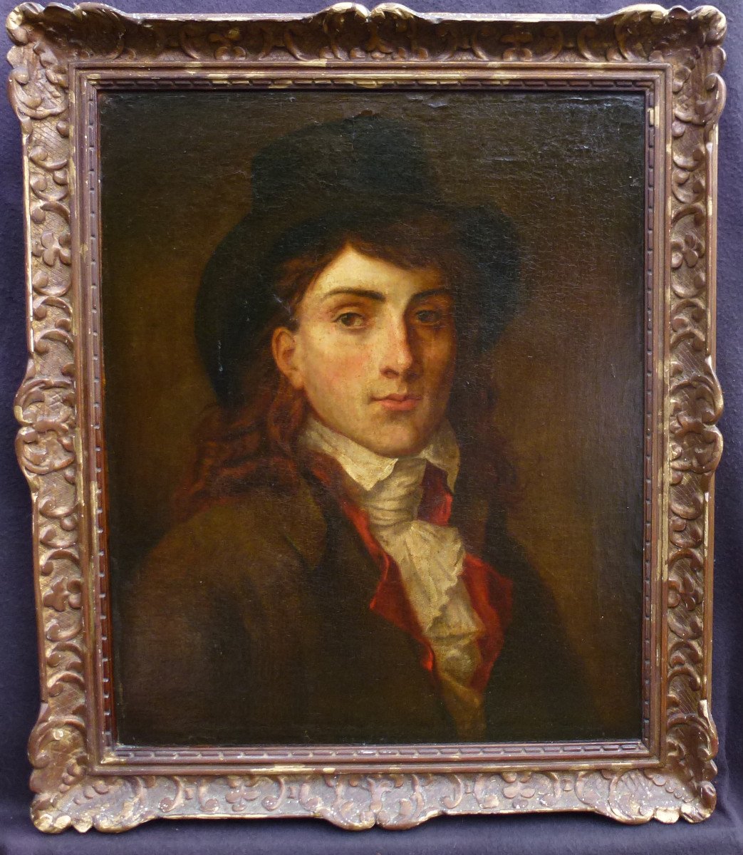 Portrait d'Homme Baron Antoine-jean Gros Huile/toile Début XIXème Siècle-photo-3