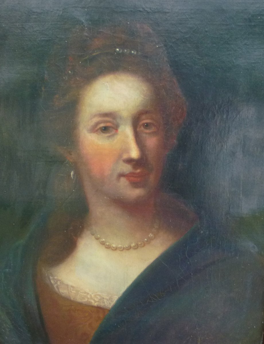 Portrait De Femme Epoque Louis XIV Ecole Française Du XIXème Siècle Huile/toile-photo-4