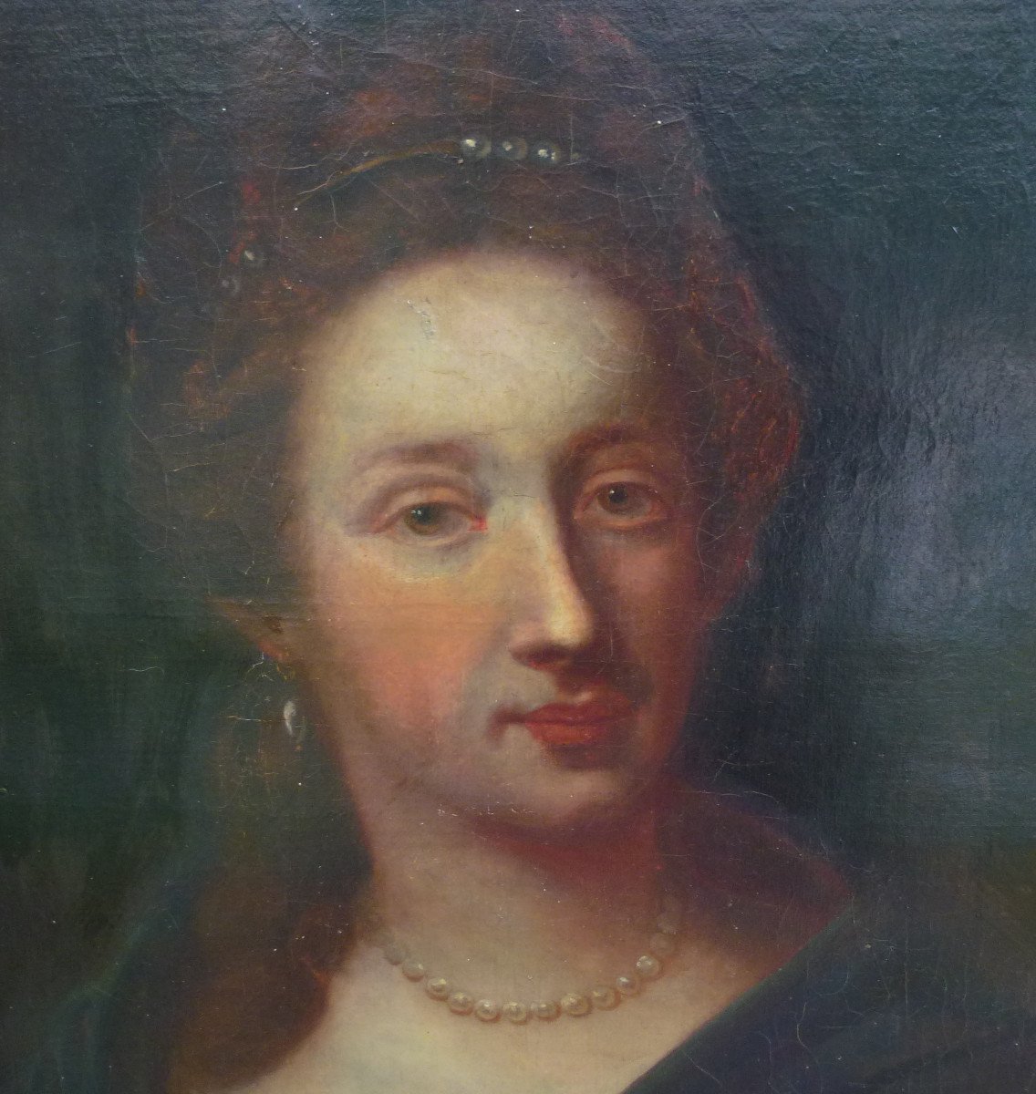 Portrait De Femme Epoque Louis XIV Ecole Française Du XIXème Siècle Huile/toile-photo-2