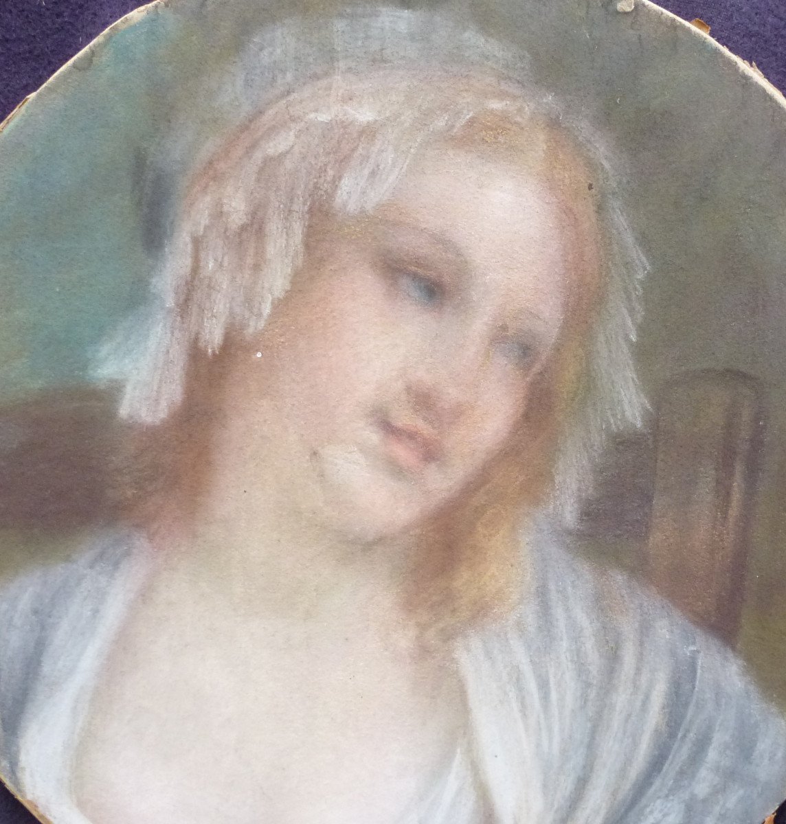 Portrait Of A Woman From Louis XVI Pastel Period Late 18th Century-photo-4