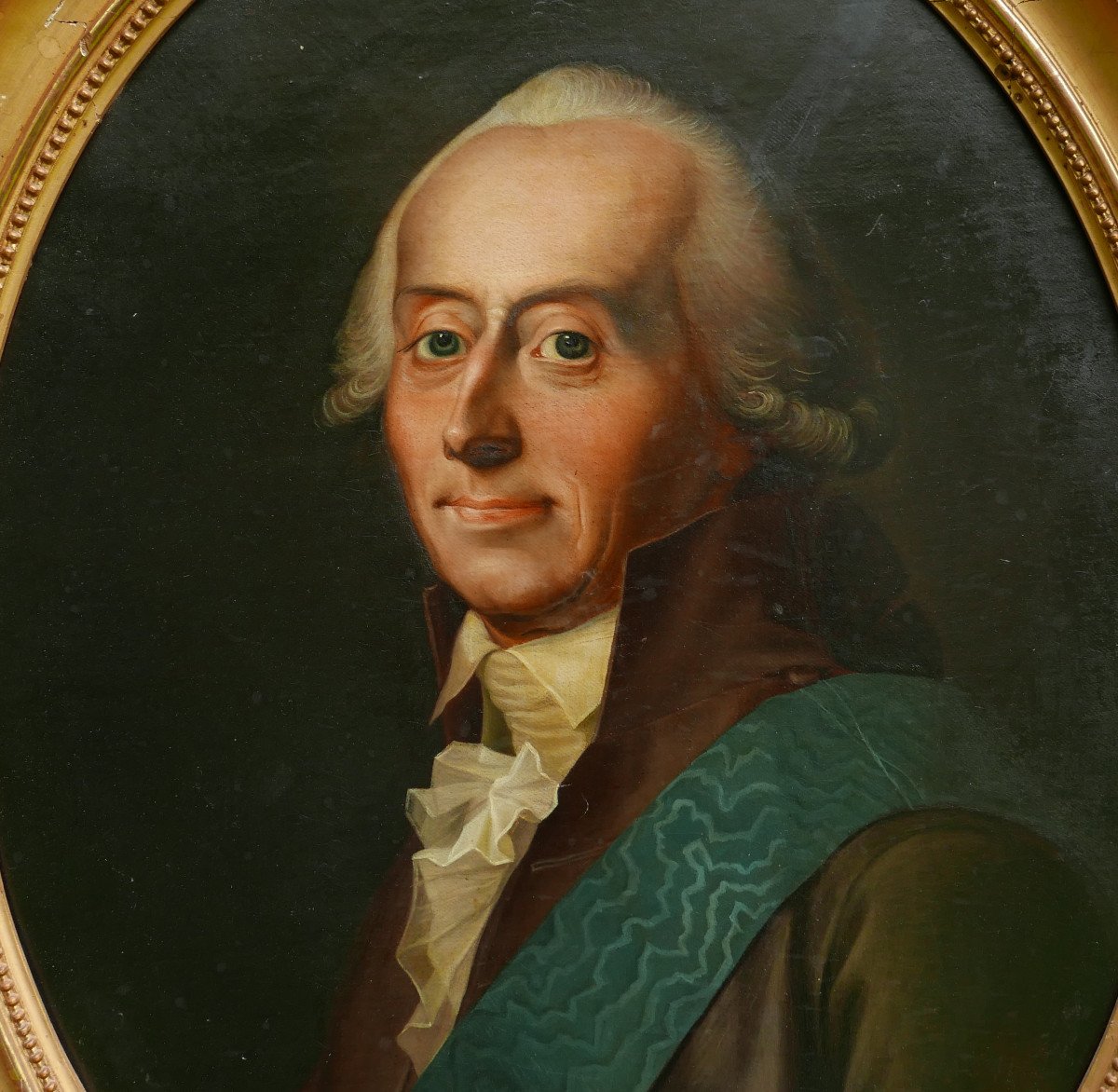 Portrait d'Homme Andreas Peter Von Bernstorff Huile/toile Du XIXème Siècle-photo-4