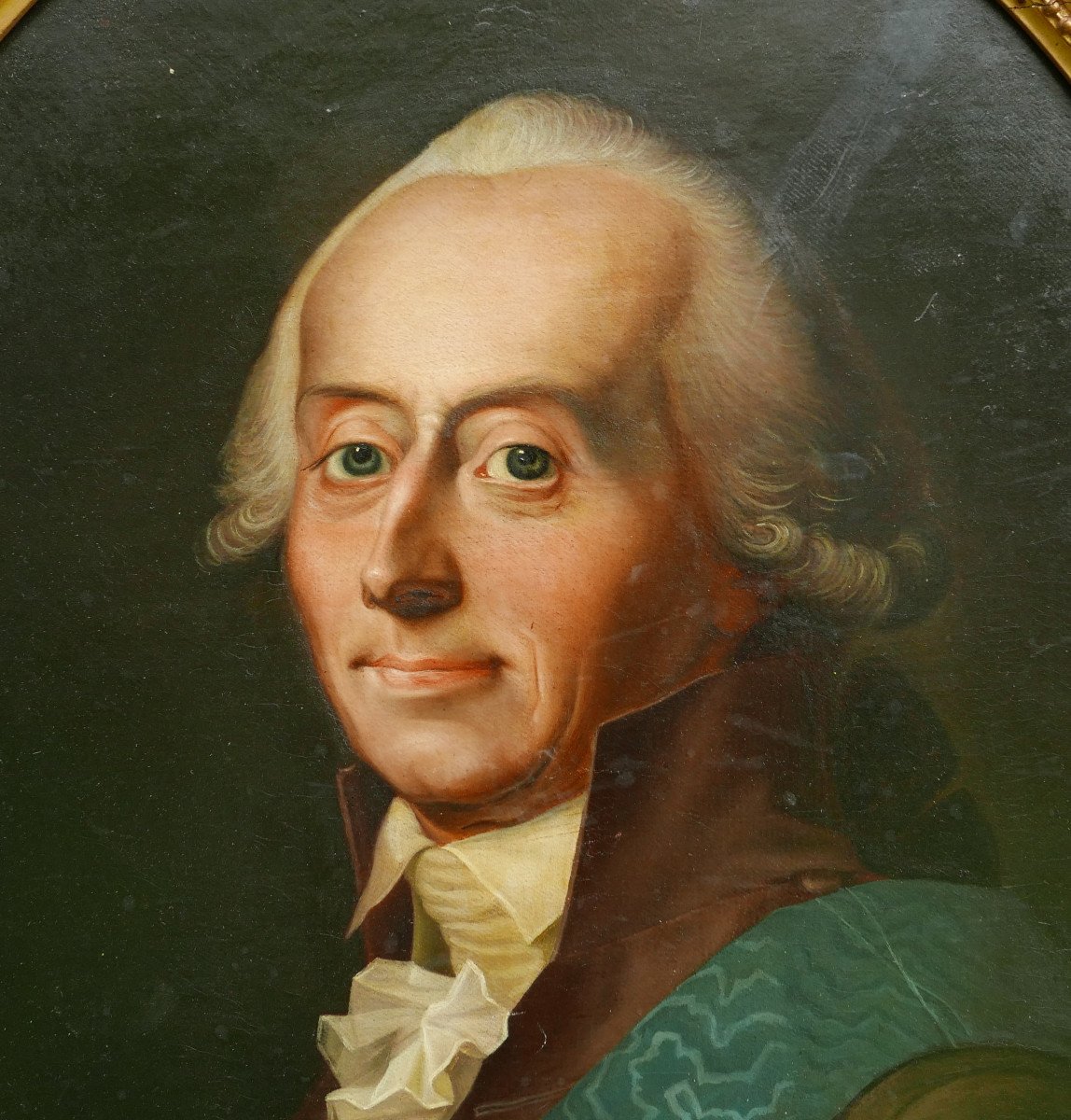 Portrait d'Homme Andreas Peter Von Bernstorff Huile/toile Du XIXème Siècle-photo-1